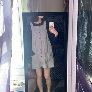 Denim Co. Light grey corduroy dress women’s size 8